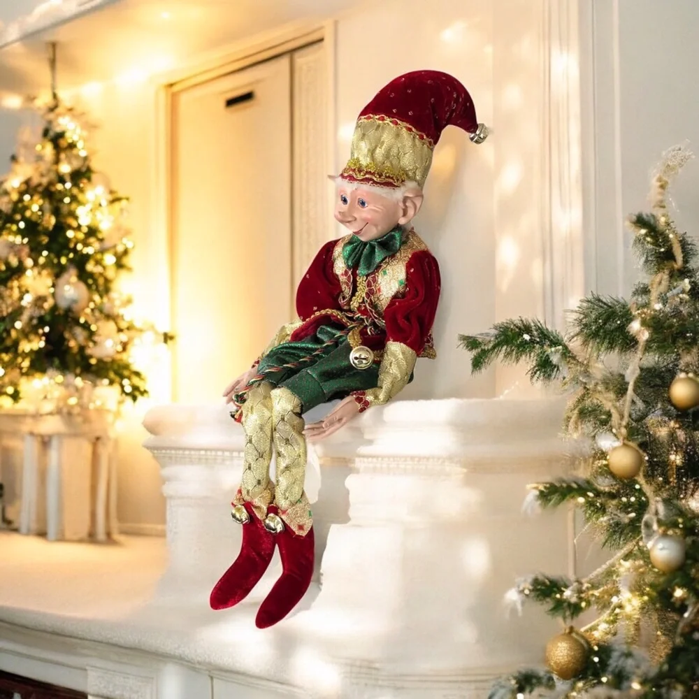 Hobby Lobby Christmas Pixie Elf Poseable Shelf Sitter 21”